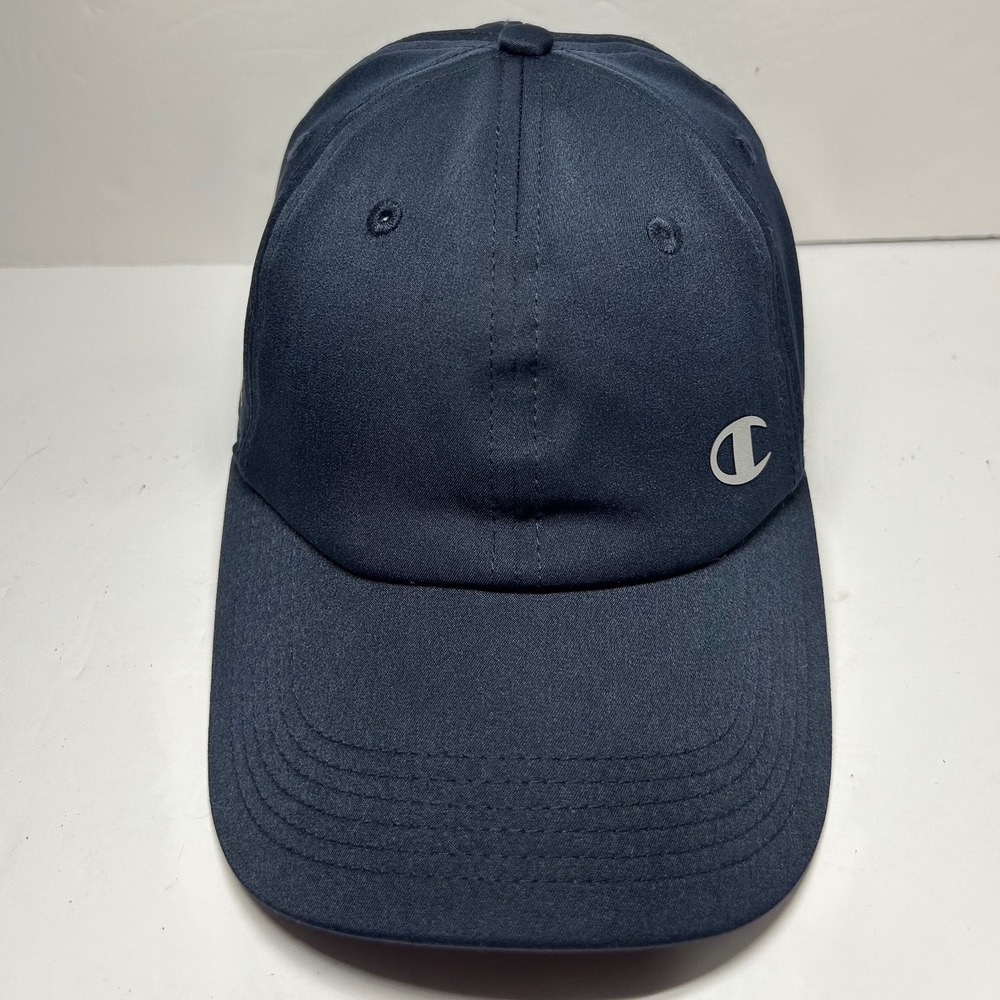 Champion Baseball‎ Cap Navy Blue Embroidered Logo Adjustable Strap